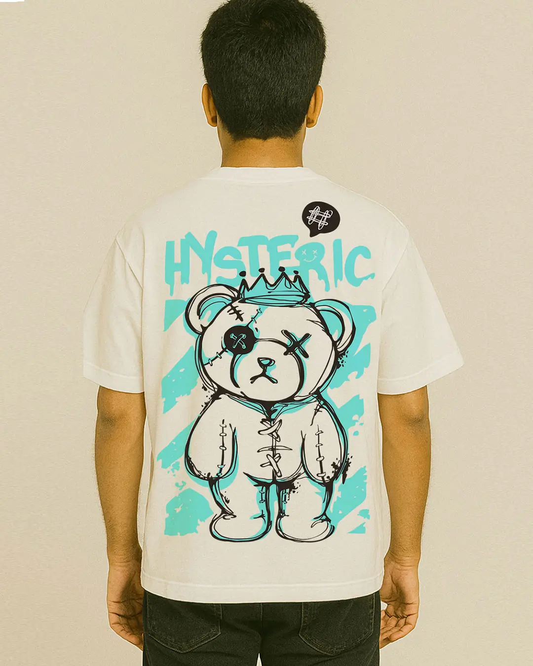 Teddy Trouble 300GSM Super Heavyweight Oversized T-Shirt