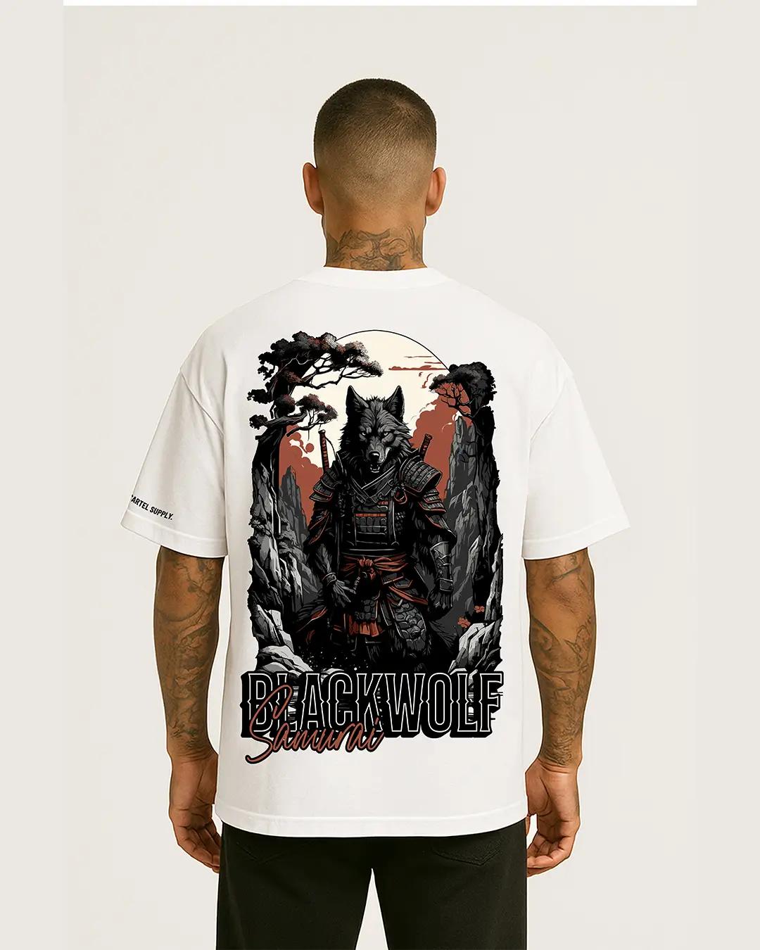 Black Wolf Clan 300GSM Super Heavyweight Oversized T-Shirt