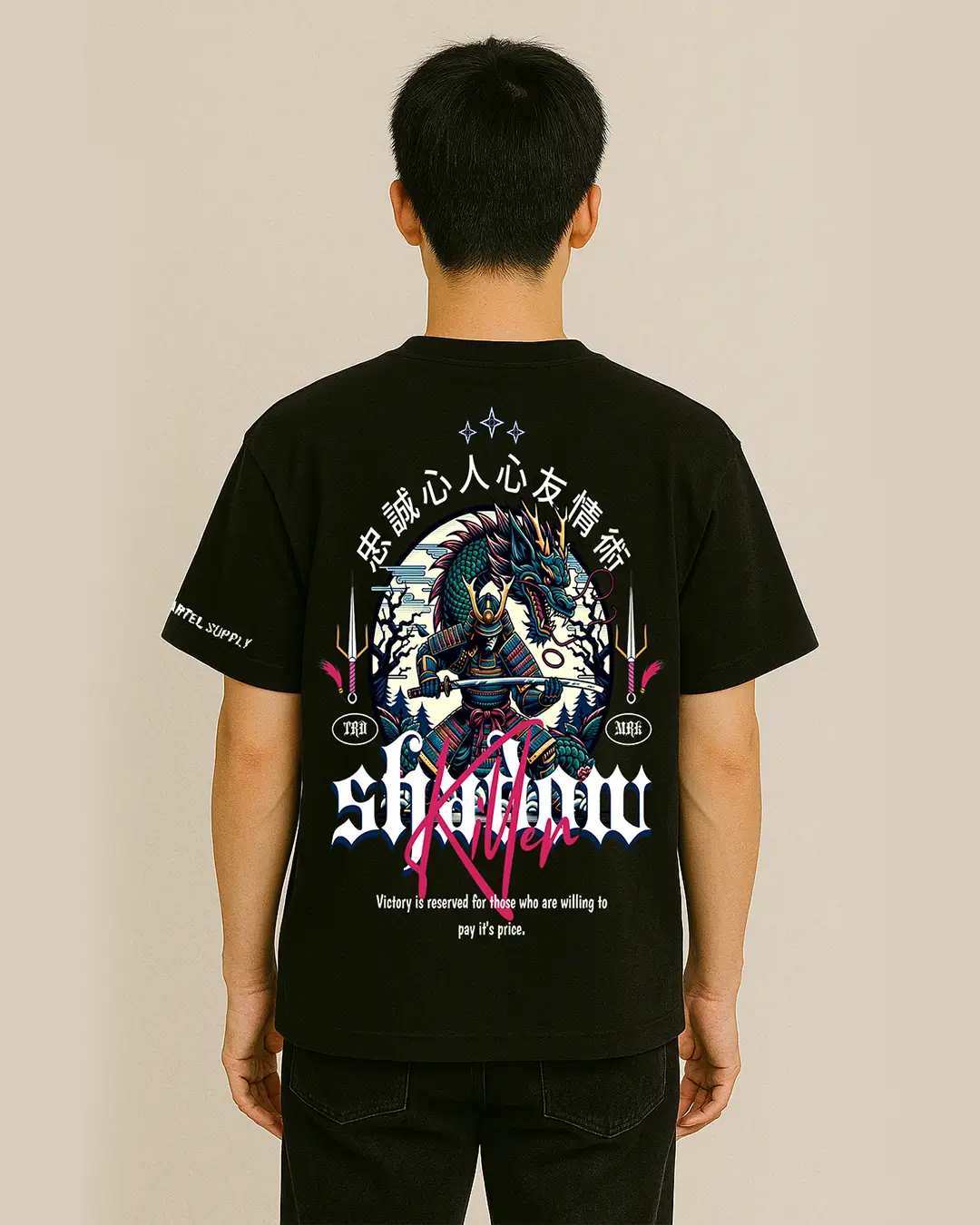 Midnight Slayer 300GSM Super Heavyweight Oversized T-Shirt