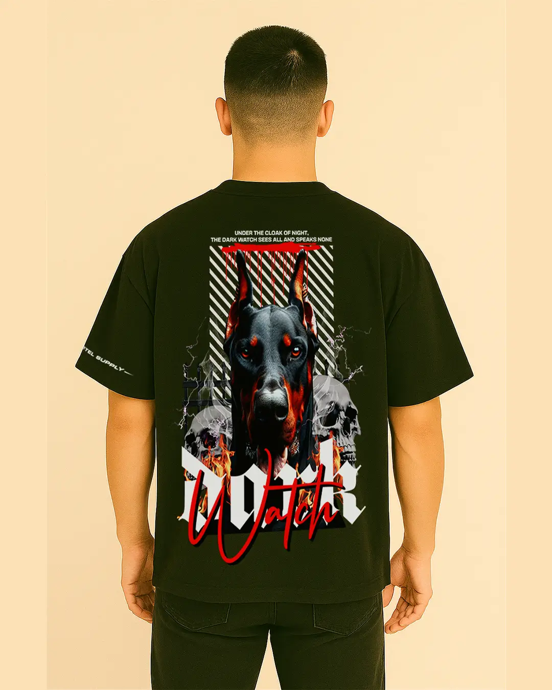 Night Guard 300GSM Super Heavyweight Oversized T-Shirt