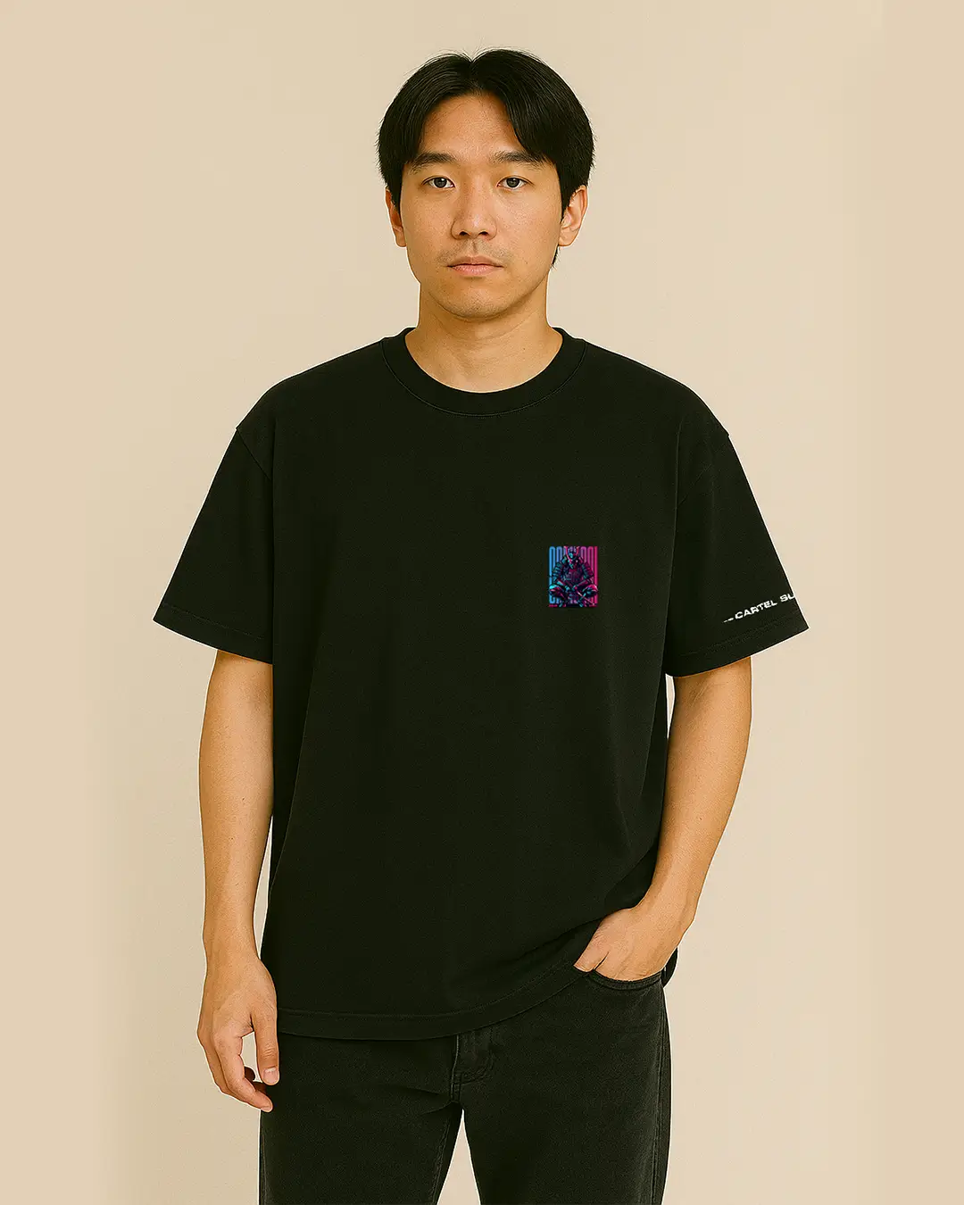 Retro Samurai 300GSM Super Heavyweight Oversized T-Shirt