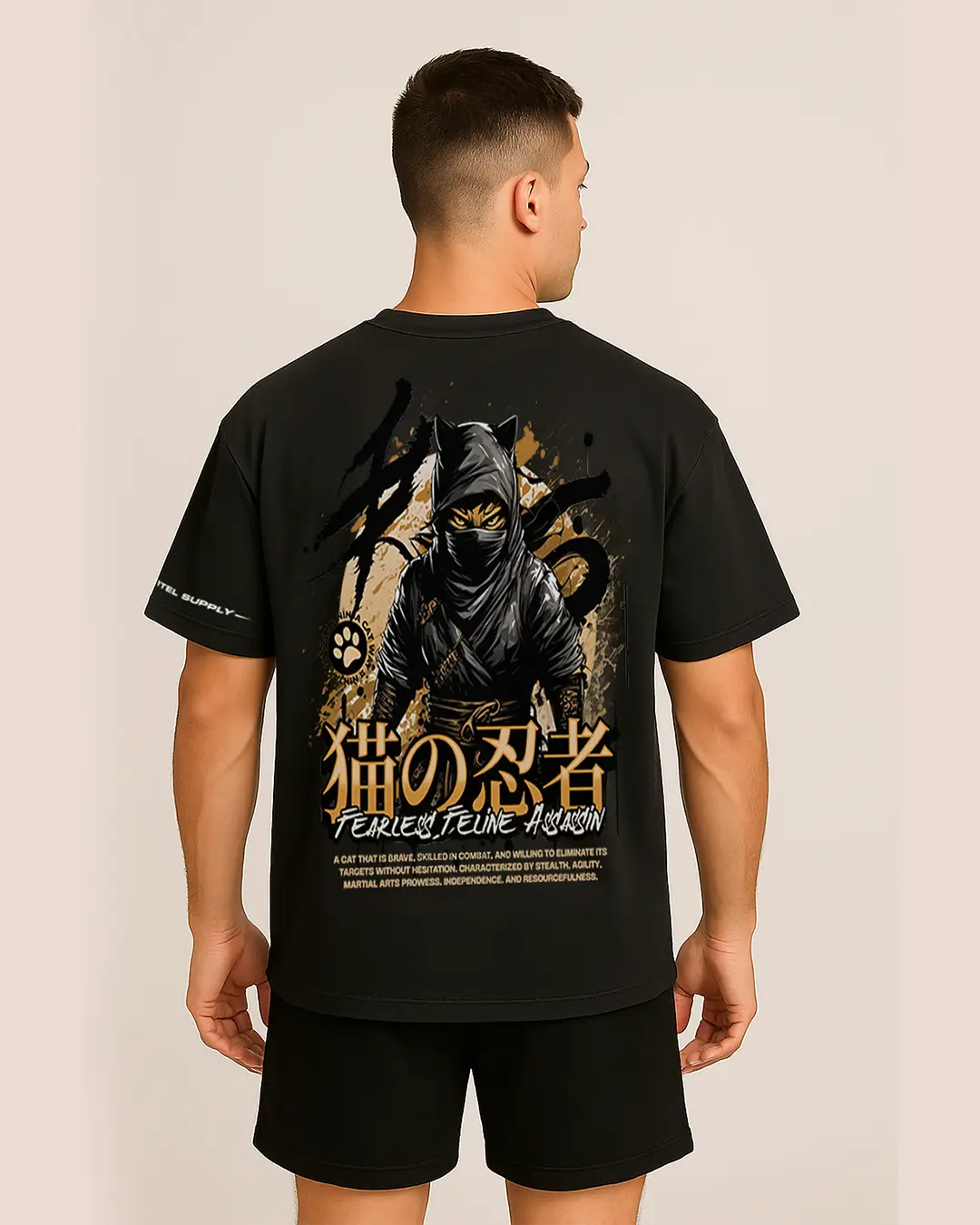 Stealth Kitty 300GSM Super Heavyweight Oversized T-Shirt