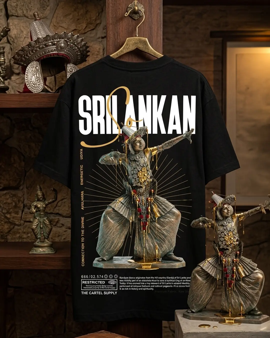 Kandyan Dancer 300GSM Super Heavyweight Oversized T-Shirt